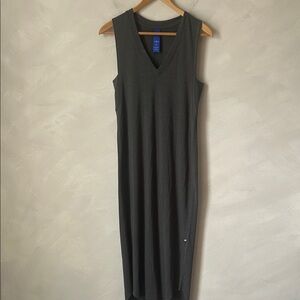 Kit and Ace V neck maxi dress wool blend grey size small
